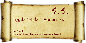 Igyártó Veronika névjegykártya
