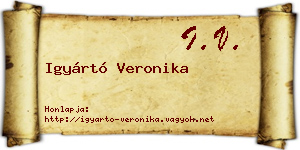 Igyártó Veronika névjegykártya